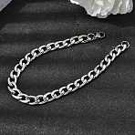 201 Stainless Steel Curb Chain Bracelets for Men, Stainless Steel Color, 8.74 inch(22.2cm)(STAS-T077-22B-01P)