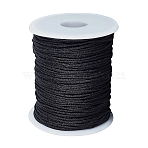 Nylon Thread, Black, 1.5mm, about 100yards/roll(NWIR-PH0001-17A)