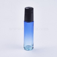 10ml Glass Gradient Color Essential Oil Empty Roller Ball Bottles, with PP Plastic Caps, Dodger Blue, 8.55x2cm, Capacity: 10ml(0.34 fl. oz)(X-MRMJ-WH0011-B01-10ml)