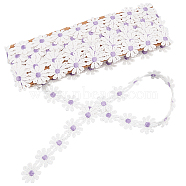 Gorgecraft Polyester Ribbon, for Curtain Lace Trimmings, Daisy, Lilac, 1 inch(25mm), about 5yards/card( 4.57m/card)(OCOR-GF0001-24B)