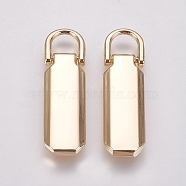 Alloy Zipper Puller, Garment Accessories, Light Gold, 28.5mm, Hole: 5x5.5mm(PALLOY-WH0065-14A-02)