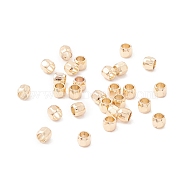 Brass Beads, Long-Lasting Plated, Rondelle, Light Gold, 2x2mm, Hole: 1.6mm(KK-E280-16G)