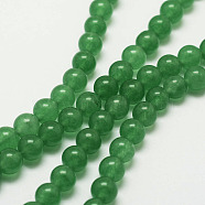 Natural Green Aventurine Bead Strands, Round, Dyed, 10mm, Hole: 1mm, about 38pcs/strand, 15.7 inch(G-P281-01-10mm)