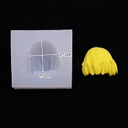 DIY Silicone Molds, Resin Casting Pendant Molds, For Doll Hair Making, White, 40x43x20.5mm, Inner Diameter: 22x26.5mm(DIY-TAC0012-43)