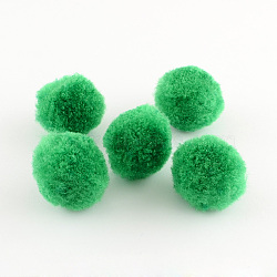 DIY Doll Craft Pom Pom Yarn Pom Pom Balls, Green, 15mm, about 1000pcs/bag(AJEW-S006-15mm-13)