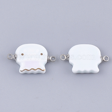 Handmade Porcelain Links connectors(PORC-T002-02)-2