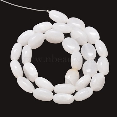 Natural White Jade Oval Bead Strands(G-L290-04)-2