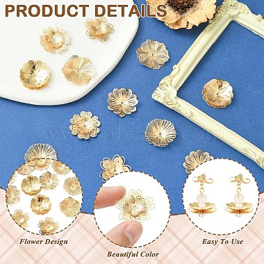 12Pcs 6 Styles Brass Bead Caps(KK-YW0004-72)-5