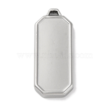 Stainless Steel Color Rectangle 304 Stainless Steel Pendants