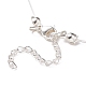 Glass Beaded Tassel Charms Chocker Necklace(NJEW-TA00030)-7