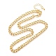 Brass Cuban Link Chain Necklaces for Women(NJEW-U022-01G)-4