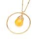 Ожерелья с подвесками в форме капли из стеклянных бусин(NJEW-JN03205-03)-1