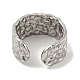 304 Stainless Steel Textured Open Cuff Ring(RJEW-C067-05P)-3