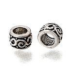 Tibetan Style Alloy Spacer Beads, Column, Antique Silver, 5.5x4mm, Hole: 3.2mm(FIND-Z128-14AS)