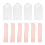20Sets Blank Acrylic Signs, with Polyester Ribbon, for Wedding, Clear, 89.5x44.5x2mm(AJEW-TA0001-63A)