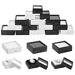 30Pcs 6 Styles Square ABS Plastic & Acrylic Loose Diamond Storage Boxes, Visible Window Gems Case with Flocking Sponge Inside, Mixed Color, 3~4x3~4x1.7cm, 5pcs/style(CON-WR0001-09)