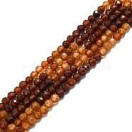 Natural Garnet Beads Strands, Faceted, Round, 4mm, Hole: 0.8mm, about 108pcs/strand, 15.16''~15.55''(38.5~39.5cm)(G-P457-A03-27)