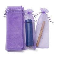 Organza Bags, Rectangle, Dark Violet, 37x14cm(OP-WH0005-04)