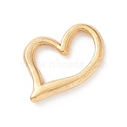 PVD Vacuum Plating 201 Stainless Steel Linking Rings, Asymmetrical Heart, Golden, 16x12x2.5mm, Inner Diameter: 10mm(STAS-P314-35G)