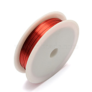 Round Copper Wire for Jewelry Making, Orange Red, 28 Gauge, 0.3mm, about 68.89 Feet(21m)/roll, 10 rolls/set(CWIR-R001-0.3mm-08)