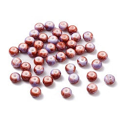 Glass Seed Beads, Rondelle, FireBrick, 8x5mm, Hole: 2mm, about 232pcs/bag(SEED-M011-05A-01)