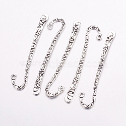 Tibetan Style Alloy Bookmarks, Lead Free and Cadmium Free, Antique Silver, 79.5x15.5x2mm, Hole: 2mm(LF9212Y)