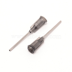 Plastic Fluid Precision Blunt Needle Dispense Tips, with 201 Stainless Steel Pin, Gray, 4.25x0.75cm, Inner Diameter: 0.42cm, Pin: 1.6mm, about 100pcs/bag(TOOL-WH0140-18A)