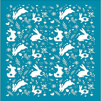 Silk Screen Printing Stencil, for Painting on Wood, DIY Decoration T-Shirt Fabric, Easter Theme Pattern, 100x127mm