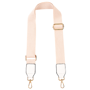 Cotton Shoulder Strap, with Iron Findings and Alloy Findings, for Bag Straps Replacement Accessories, White, 76.5x3.9cm