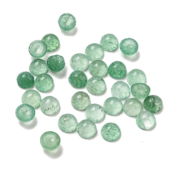 Natural Green Aventurine Cabochons, Half Round, 3x1.5mm