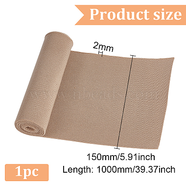 Polyester Strechy Kintted Rib Fabric(FIND-WH0137-25C)-2