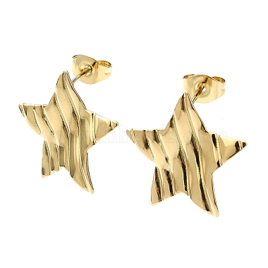 Star 201 Stainless Steel Stud Earrings