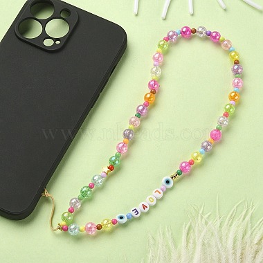 Word LOVE Acrylic Mobile Straps(HJEW-YW0001-04)-5