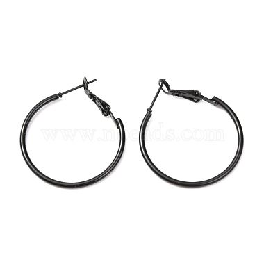 Black Ring 201 Stainless Steel Earrings