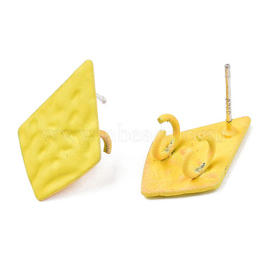 Yellow Playing Items Iron Stud Earring Findings