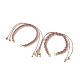 2Pcs 2 Style Polyester Cord Braided Bracelets(AJEW-JB01144-03)-1