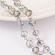 Faceted Rondelle Handmade Electroplate Glass Beads Chains(AJEW-JB00130-01)-1