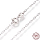 Rhodium Plated 925 Sterling Silver Mariner Link Chain Necklaces(STER-L059-10P)-1