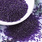 MIYUKI Round Rocailles Beads, Japanese Seed Beads, (RR308) Cobalt Gold Luster, 11/0, 2x1.3mm, Hole: 0.8mm, about 1100pcs/bottle, 10g/bottle(SEED-JP0008-RR0308)
