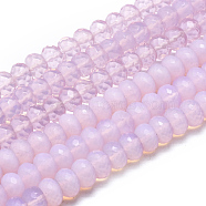 Opalite Beads Strands, Faceted, Rondelle, 11.5x7~7.5mm, Hole: 1mm, about 50pcs/strand, 15.16 inch(38.5cm)(G-L557-12B)