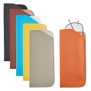 12Pcs 6 Colors PU Imitation Leather Slip-in Glasses Case, for Eyeglass, Sun Glasses Protector, Multifunctional Storage Bag, Mixed Color, 175x75x1.4mm, Inner Diameter: 72mm, 2pcs/color(AJEW-NB0003-69)
