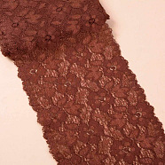 Stretch Elastic Lace Trim, Floral Pattern Lace Ribbon, for Sewing, Dress Decoration and Gift Wrapping, Brown, 16cm(X-OCOR-TAC0006-02E)