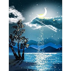 Landscape Diamond Painting Making Kit, Including Acrylic Board, Resin Rhinestones Bag, Tree, 400x300mm(PW-WG83811-10)