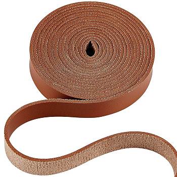 PU Imitation Leather Cord, for Clothing, Flat, Peru, 12.5x1.8mm, about 2.19 Yards(2m)/Roll