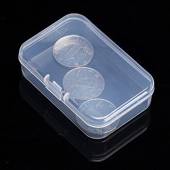 Plastic Bead Containers, Cuboid, Clear, 7.4x4.9x2cm