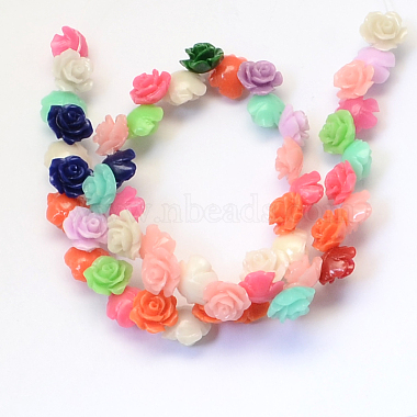 Flower Dyed Synthetic Coral Beads(CORA-Q023-14)-2