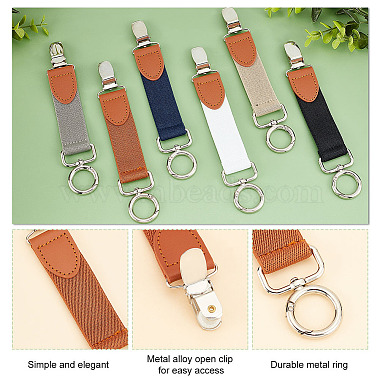 AHADEMAKER 6Pcs 6 Colors Alloy & Iron Hat Clip for Travel(AJEW-GA0004-62A)-4