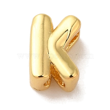 Real 18K Gold Plated Letter K Brass Charms