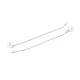 Long Chain with Plastic Pearl Dangle Stud Earrings(EJEW-A067-11P)-3