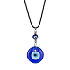 Evil Eye Lampwork Anhänger Halskette(NJEW-JN04504-02)-1